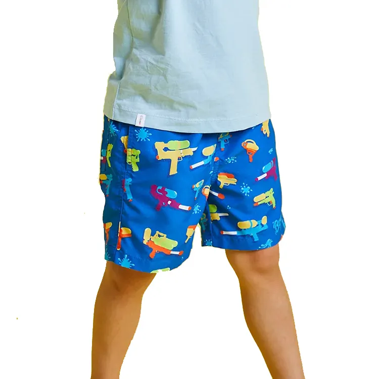 Short de bain personnalisé à séchage rapide pour tout-petits garçons maillot de bain pour enfants garçons polyester spandex extensible respirant imperméable