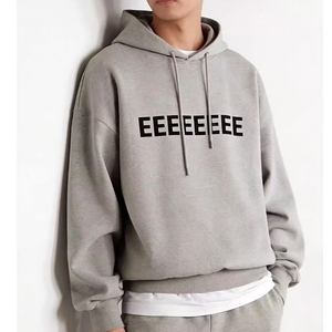 Sweat-shirt Essentiel sur mesure 100% Coton, coupe ample, anti-boulochage, SS22, avec lettrage floqué, couleurs Avoine Clair et Avoine Foncé, élastique, Super Hiver - Product Image 5