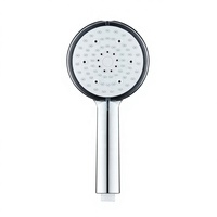 Pomme de douche à main élégante en chrome, multi-vitesses, pour utilisation en appartement, montage mural, design moderne, installation facile