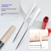 Spatule et bâton de mélange en acier inoxydable pour fond de teint liquide, spatule double face, modèle XY72, fabriqué en Chine