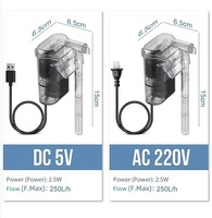 Petit aquarium écologique avec filtre externe transparent réglable Filtre d'aquarium suspendu pour cascade murale