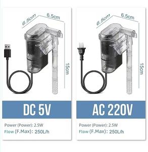 조정 가능한 투명 행 외부 필터가있는 소형 친환경 어항 벽걸이 형 폭포 교수형 수족관 필터 - Product Image 6