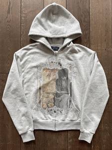 Sudaderas con Capucha para Hombre, Personalizadas al por Mayor, de Algodón French Terry, Estilo Retro Grunge, con Parches, Cuello Henley, Corte Holgado y Extra Grande - Product Image 3
