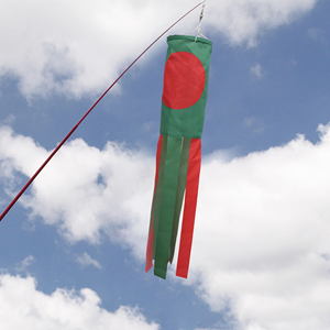 Custom Polyester Bangladesh <b>Flag</b> WindSock Digital Printed Flying Wind Socks for Yard Garden Porch - Product Image 1