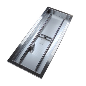 Brûleur de table à gaz GPL encastrable en acier inoxydable, foyer rectangulaire extérieur au propane - Product Image 1