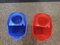 Ensemble serpillière et seau pour le nettoyage des sols, serpillière plate en microfibre pour nettoyage humide et sec avec seau essoreur à rotation mains libres