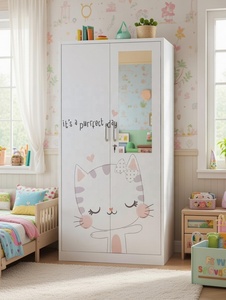 <span class=keywords><strong>Armadio</strong></span> per Bambini <span class=keywords><strong>con</strong></span> Motivo Astronauta Cartoon, Guardaroba in Metallo <span class=keywords><strong>con</strong></span> <span class=keywords><strong>Specchio</strong></span>, <span class=keywords><strong>Armadio</strong></span> per Camera da Letto dei Bambini - Product Image 2