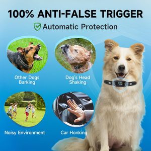 No Shock UKCA CE Dispositivo de disuasión de ladridos de perros <span class=keywords><strong>Control</strong></span> de ladridos recargable 5 Vibración de pitido de sensibilidad ajustable para todas las razas - Product Image 3