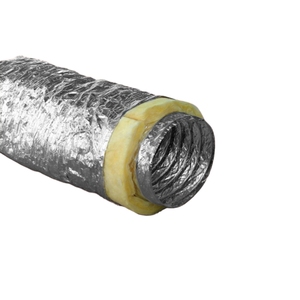Conduit d'air flexible industriel pour CVC avec isolation thermique en laine de verre et gaine extérieure en aluminium renforcé - Product Image 2