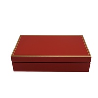 Caja de Regalo Navideña de Lujo Personalizada, Cartón Rígido Rojo, Empaque Festivo con Logotipo en Lámina Dorada, Venta al Por Mayor