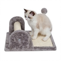 Arbre à chat de luxe classique et moderne, écologique, durable, en bois, sisal et carton, avec griffoir, poteau d'escalade et condo