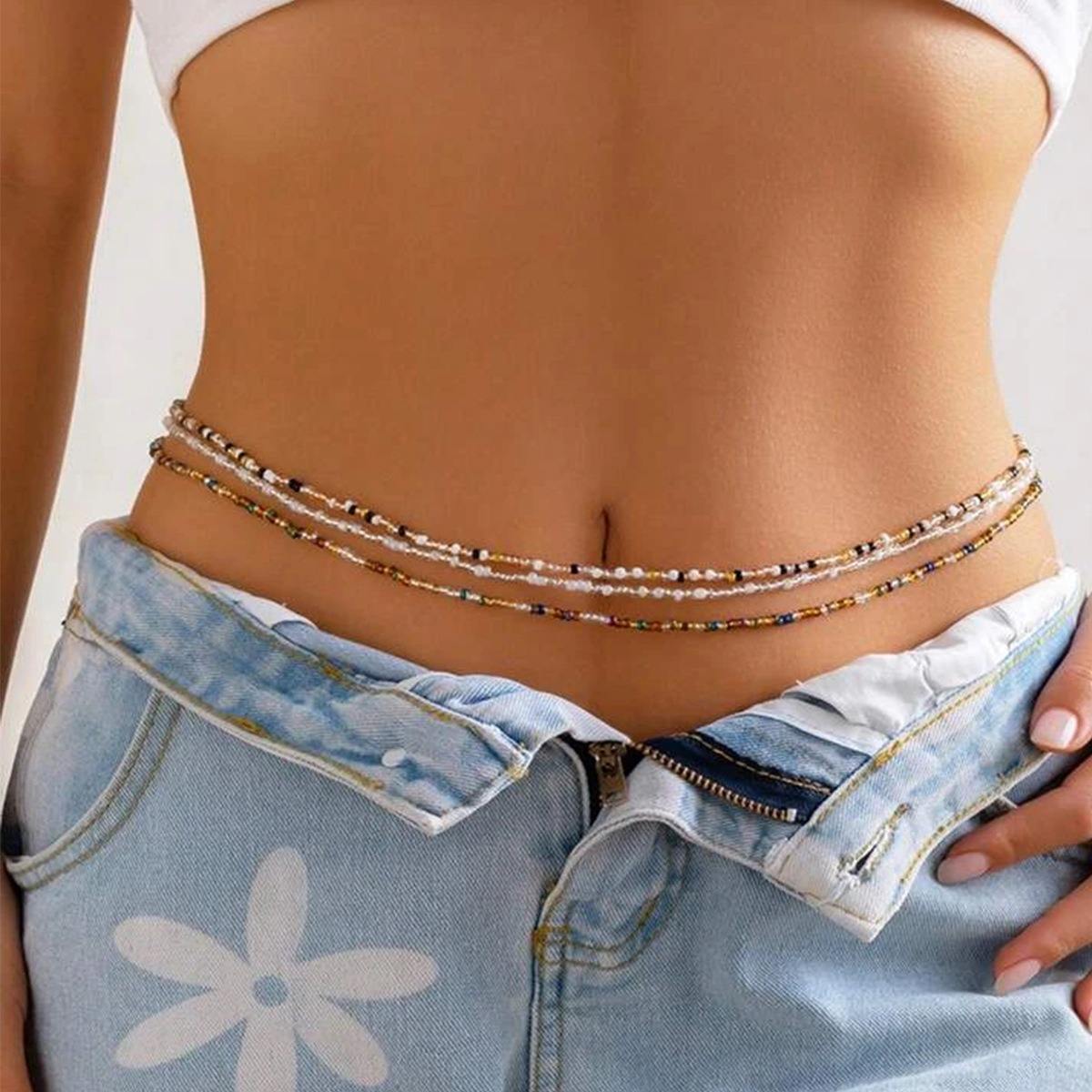 Belly Chain Waist Beads Supplies Boho Layered Waist Beads