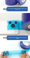 Film de protection souple bleu PE - Anti-poussière et anti-rayures pour fenêtres de cuisine du sol au plafond en aluminium/acier inoxydable