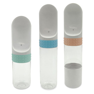 Comedouro – Distributeur de nourriture en plastique pour animaux de compagnie Duplo 2 pots madère pour chien et Chat - Product Image 1