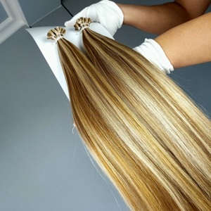 ผมต่อแบบ I-Tip เคราตินยุโรปแบบนุ่มพิเศษ  หนังกำพร้าผมครบถ้วน 100% ผมแท้  หนาแน่น - Product Image 3