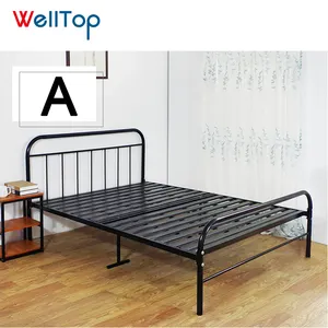 China Manufactory Furniture Easy assemble Bed Frame Metal Queen Platform Bed Frame VT-14.018