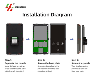 Sistema de Control de Habitaciones de Hotel Moderno Greentech, Timbre con Señal DND, MUR, LOGO, Interruptor Electrónico de No Molestar, Smart Water LH-MP-86 Gree - Product Image 6