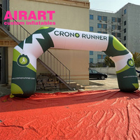 Arche carrée gonflable noire vierge, arche d'entrée gonflable en tissu Oxford sur mesure pour la promotion des compétitions sportives