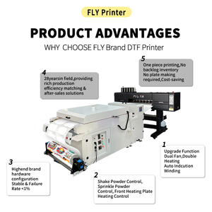 Impresora de Prendas de 2 Cabezales y 4 Cabezales I3200, Impresoras Digitales de Transferencia, Máquina de Impresión de Camisetas, Impresora Digital Todo en Uno de 60 cm Dtf - Product Image 4