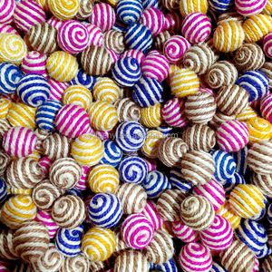 2025 Offre Spéciale Pet Interactive & Movement Toys Interactive Cat Teaser Ball 4.3cm Grinçant <span class=keywords><strong>Sisal</strong></span> Ball Durable Pet Toy Ball - Product Image 2