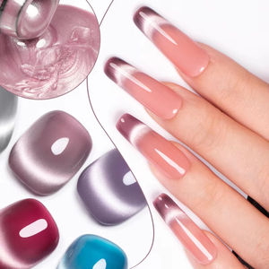 Esmalte de <span class=keywords><strong>Uñas</strong></span> en Gel Magnético Semipermanente con Efecto Ojo de Gato, Brillante y con Purpurina, Estilo Cerámica Suave - Product Image 3