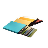 Dompet Kartu Minimalis Tipis Anti-RFID dari Pabrik, Hadiah Bisnis Profesional, Dompet Pop-up Logam untuk Pemilik Kartu Bisnis