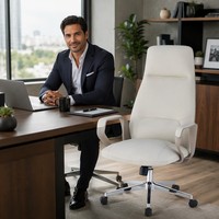Chaises de bureau en cuir de luxe, chaise de réunion de bureau en cuir de qualité, chaise de bureau pivotante à roulettes pour bureau d'ordinateur
