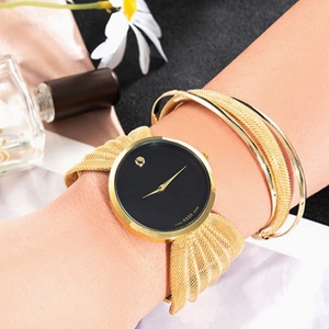 2 pezzi <span class=keywords><strong>di</strong></span> <span class=keywords><strong>orologi</strong></span> da <span class=keywords><strong>donna</strong></span> <span class=keywords><strong>di</strong></span> <span class=keywords><strong>lusso</strong></span> con cinturino in maglia a farfalla <span class=keywords><strong>di</strong></span> moda oro orologio da <span class=keywords><strong>donna</strong></span> semplice regalo <span class=keywords><strong>di</strong></span> gioielli personalizzato - Product Image 1