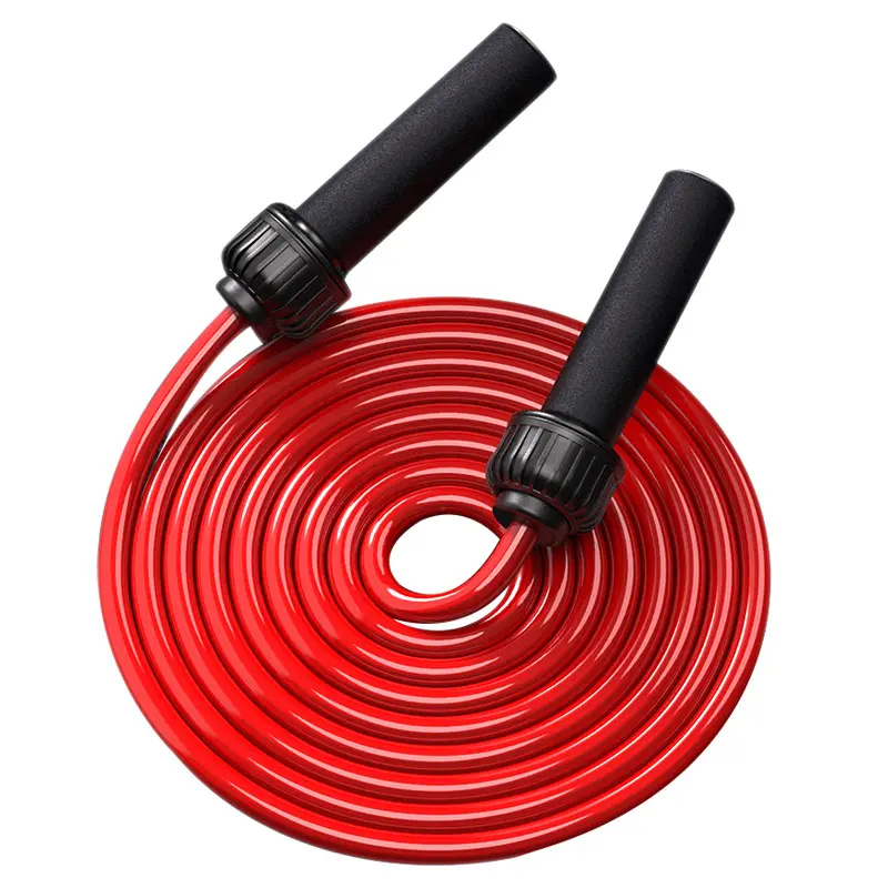 JY 1.5LB Solid PVC 12mm Weighted Jump Rope for Crossfit and Boxing Heavy Jump Rope with Memory Non-Slip Foam Grip Handles