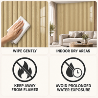 Papier peint autocollant à motif rayé en bois beige clair 1,2x3m, feuilles IXPE de 2,3mm pour les murs de la salle de séjour et les murs de télévision