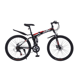 Vélo de montagne pliable d'usine, 120 clics, capacité de charge de 120 kg, frein à disque mécanique, double suspension, vitesse variable, portable - Product Image 5