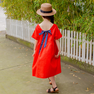 Nouvelle robe en coton à fleurs colorées de style princesse indienne moderne pour filles, conçue pour l'été, provenant d'un fournisseur chinois. - Product Image 2