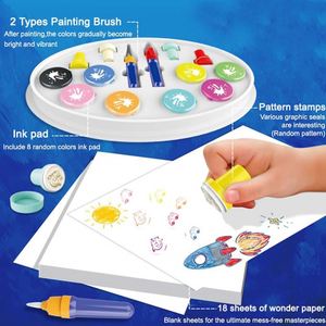 Ensemble de pinceaux magiques Zhorya pour la peinture à l'aquarelle, kit de peinture non toxique, pinceaux pour enfants, jouets éducatifs pour la peinture et le dessin - Product Image 3
