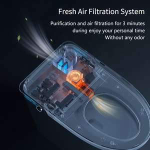 مرحاض حمام ذكي عالي الجودة مثبت على الأرض بمستشعر كهربائي وعاء مرحاض أوتوماتيكي مرحاض ذكي - Product Image 4