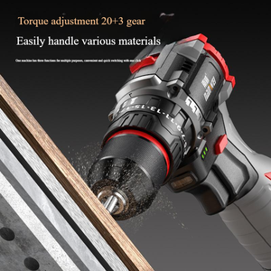 <span class=keywords><strong>Perceuse</strong></span> électrique à main à <span class=keywords><strong>percussion</strong></span> sans brosse Type de ménage tournevis électrique <span class=keywords><strong>mandrin</strong></span> à cliquet en métal outil électrique au Lithium - Product Image 2