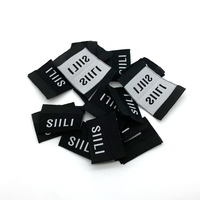 Fabricant d'étiquettes damassées tissées étiquettes textiles personnalisées marques de vêtements Logo couverture de livre étiquette tissée pliée pour robe