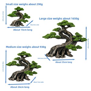 Bể cá cảnh quan trang trí-Trung Quốc Zen-phong cách thực tế chào đón bức tượng cây thông-Cây rêu Brazil - Product Image 2