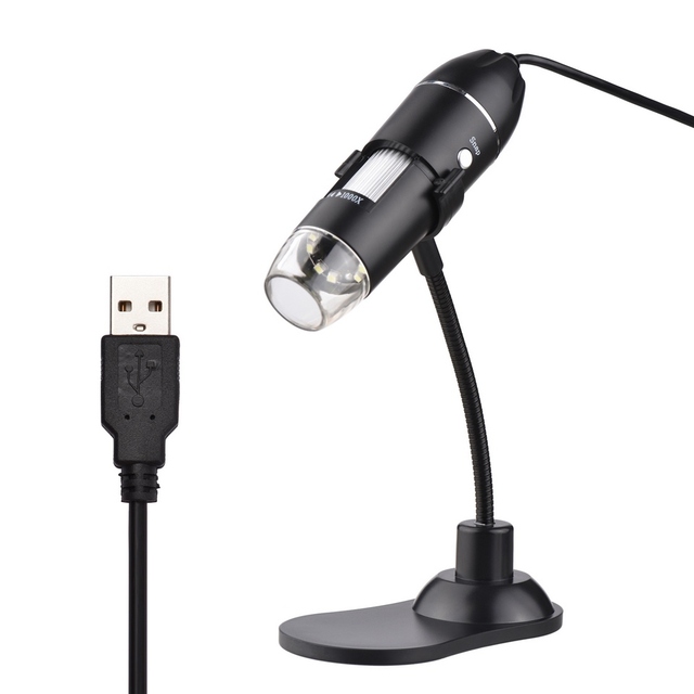 1000X USB Handheld Digital Electronic Microscope Portable Mini Magnifier with Stand for Laptop Desktop Insect Plant Observation
