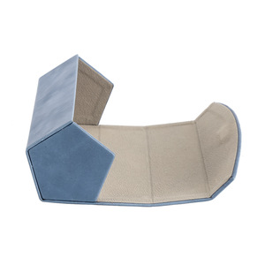 Thời Trang Mới Trường Hợp Cảm Thấy Vật Liệu Gói Quang Học Màu Xám Da Cứng Kính Râm Hộp Cao Pu Tam Giác Logo Handmade Kính Trường Hợp - Product Image 5