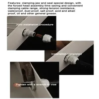 Presse-étoupe en nylon étanche IP68 VEGH gris/noir pour câble de 5-10 mm