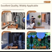 Panneau de revêtement mural 3D effet miroir brillant en placage de bois de bambou carbonisé, panneau mural et de plafond en PVC étanche pour hôtel, KTV, maison