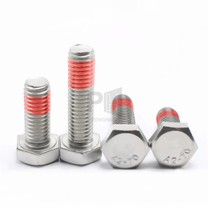 <span class=keywords><strong>Tornillos</strong></span> Antiaflojamiento Personalizados de Acero Inoxidable 304 con Cabeza Hexagonal y Parche de Nylon <span class=keywords><strong>Rojo</strong></span>, <span class=keywords><strong>Tornillos</strong></span> Antiaflojamiento M6 M8, <span class=keywords><strong>Tornillos</strong></span> Nylock, Pernos y Fijaciones - Product Image 1