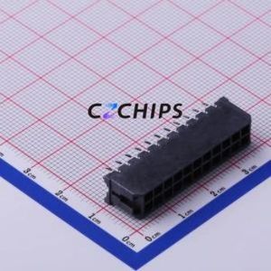 430452212 Wire-to-Board Pin Header Through hole Component (THT),P=3mm Connector 2x11P 3mm Through Hole Micro-Fit (MX 3.0) - Product Image 1