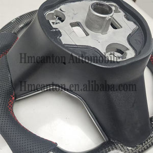 Volant de voiture en cuir perforé et fibre de carbone populaire pour Tesla Model 3 et Model Y (vente en gros) - Product Image 3