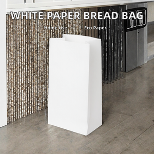 WiiGreen White Paper <b>Bread</b> <b>Bag</b> with Recycled Materials for Cookware and Household Use - Product Image 2