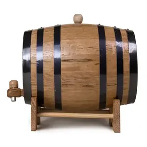 Barril de Madera de 3 Litros The Barrel House con Borde y Base Negros para Almacenamiento de Cerveza y Licores - Product Image 2