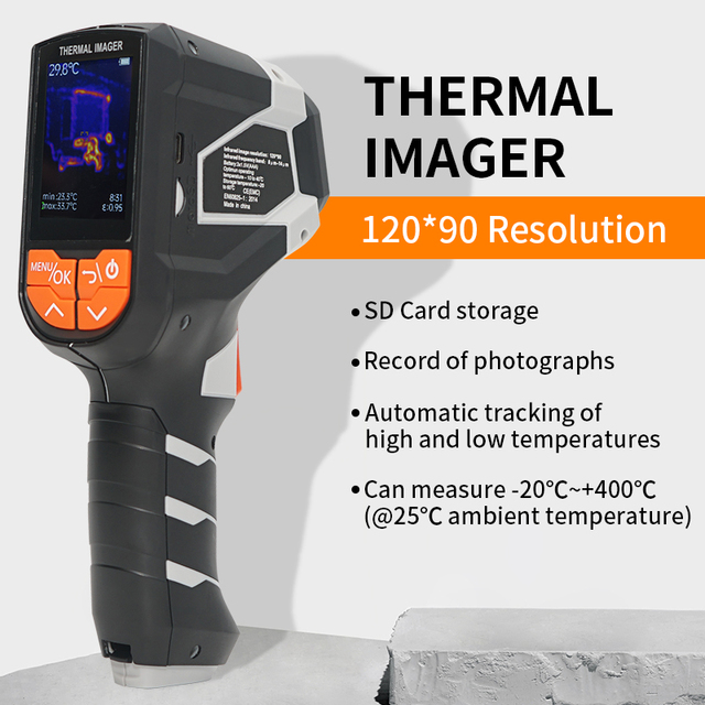 TEARER-TECH TL-02 Professional Infrared Thermal Imager / Imaging Camera -20C~400C Range 50mk Sensitivity 2.4" TFT LCD Display