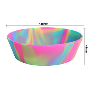 Tazón de Silicona de Grado Alimenticio, Diseño Tie Dye Sara, Irrompible, Duradero, Libre de BPA, para Refrigerios - Product Image 2