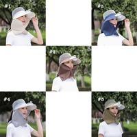 Sombrero de Sol para Mujer, para Actividades al Aire Libre, Trabajo, con Protección Solar, con Cubierta para el Cuello, Ventilador de Refrigeración Recargable Ajustable, Visera de Ala Ancha