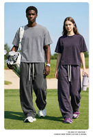Pantalon de jogging en coton pour homme, coupe ample, style Hip Hop, avec cordon de serrage, effet ballon, délavé soleil, vintage, délavé à la pierre